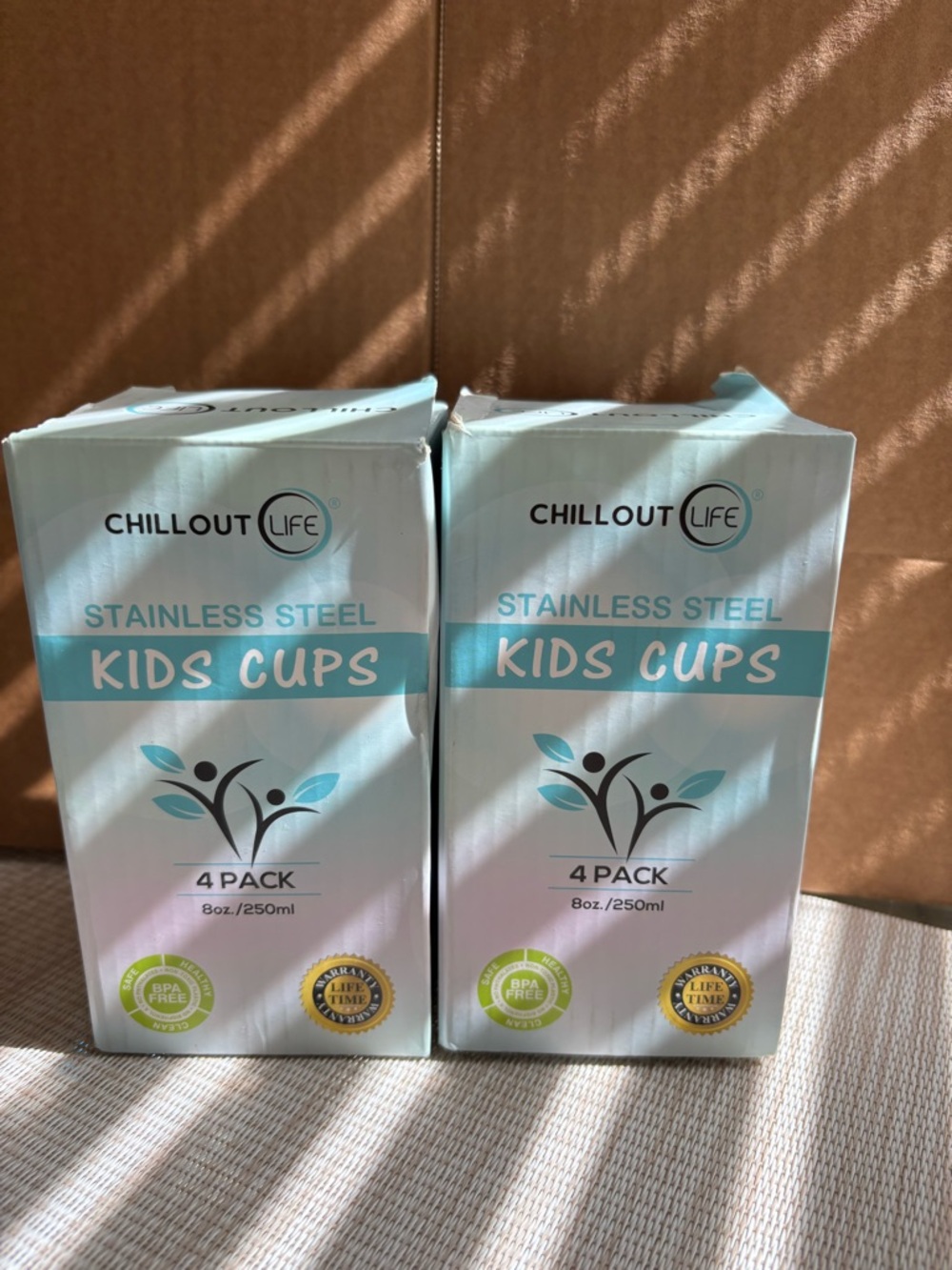 Chillout Life Stainless Steel Kids Cups - Aqua Accent